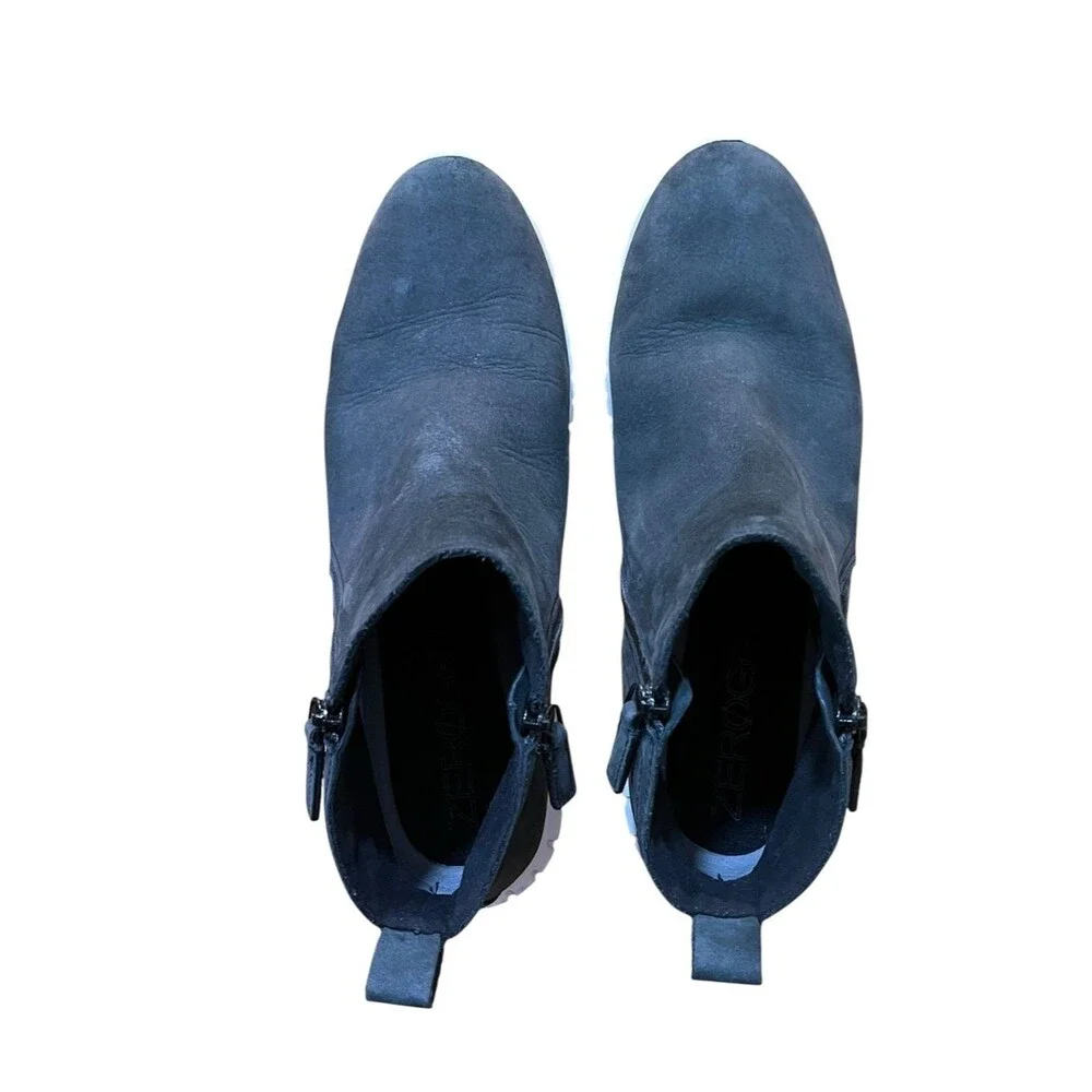 Cole Haan Black Chelsea Boots Suede Waterproof Zerogrand Ankle Booties 9B
